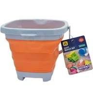Zabawki do piasku - WOOPIE Wiaderko Składane Kwadratowe Pomarańczowe - miniaturka - grafika 1