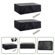 Pokrowce na meble ogrodowe - The Living Store Pokrowce na meble ogrodowe 2 szt. 10 oczek 300x140 cm - miniaturka - grafika 1