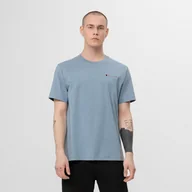 Koszulki sportowe męskie - Męski t-shirt basic CHAMPION Crewneck T-Shirt - niebieski - miniaturka - grafika 1
