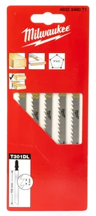 Milwaukee brzeszczot do drewna T 301 DL 105mm/4mm (5szt) 4932346071 - Brzeszczoty - miniaturka - grafika 1