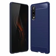 Etui i futerały do telefonów - CASE ETUI CARBON LUX NIEBIESKI HUAWEI P30 - miniaturka - grafika 1