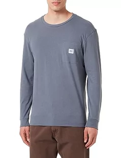 Lee Koszulka męska Ls Ww Pocket Tee, Taint Grey, S - Koszulki męskie - miniaturka - grafika 1