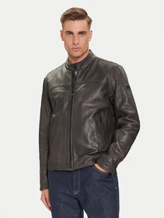 JOOP! Kurtka skórzana Cleary 80000863 Szary Regular Fit - Kurtki męskie - miniaturka - grafika 1