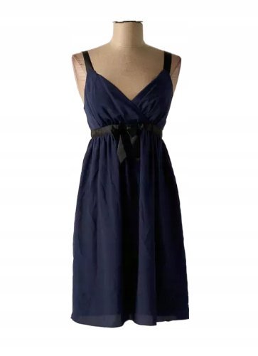 NAF NAF SUKIENKA NA RAMIĄCZKACH GRANATOWA 40 JSJ