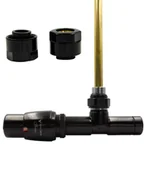 Zawory i kraniki - Zawór termostatyczny zespolony 50mm UNICO czarny mat lewy Cu - miniaturka - grafika 1