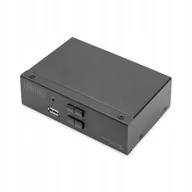 Pozostałe akcesoria sieciowe - Przełącznik KVM DIGITUS 2 portowy DisplayPort, 4K 60Hz - miniaturka - grafika 1
