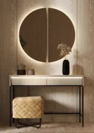 Lustra - Lustro z oświetleniem - beż piaskowy/czarny - dzielone TRENDY Sypialnia - miniaturka - grafika 1