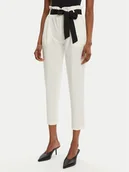 Spodnie damskie - Rinascimento Spodnie materiałowe CFC0122382003 Écru Regular Fit - miniaturka - grafika 1