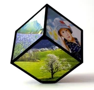 Gadżety do domu - OOTB Ramka obrotowa, kostka, czarna - miniaturka - grafika 1
