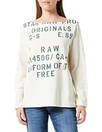 Koszulki i topy damskie - G-STAR RAW T-shirt damski ze wzorem, Biały (Papyrus C784-d113), M - miniaturka - grafika 1