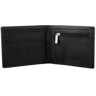 Cienki portfel męski skórzany typu SLIM (Czarny) - Portfele - miniaturka - grafika 1