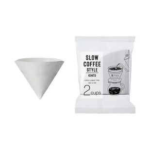 Papierowe filtry Kinto Slow Coffee Style 2 filiżanki - Zaparzacze i kawiarki - miniaturka - grafika 1
