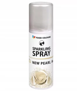 BARWNIK SPOŻYWCZY W SPRAYU - New Pearl Nowy Perłowy - 50 ml - Dodatki do ciast w proszku - miniaturka - grafika 1