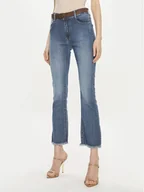 Spodnie damskie - Please Jeansy P2XSBQ2W7N Granatowy Straight Leg - miniaturka - grafika 1