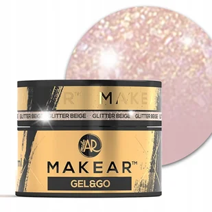 Makear Gel&Go, Budujący żel do paznokci, GG25 Glitter Beige, 15ml - Żele do paznokci Makear Gel&Go, Budujący żel do paznokci, GG25 Glitter Beige, 15ml - Żele do paznokci - miniaturka - grafika 1