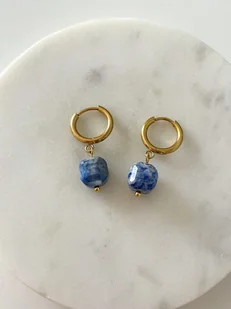 Kolczyki z sodalitu - Kolczyki - miniaturka - grafika 1