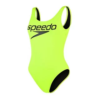 Stroje kąpielowe - Speedo Damski strój kąpielowy z głębokim dekoltem w kształcie litery U, 1 sztuka Fluo Yellow/Black 36 (UK 14) 812369 - grafika 1