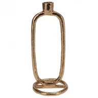 Świeczniki - świecznik na długą świeczkę aluminiowy złoty 24 cm kod: O-569527 - miniaturka - grafika 1