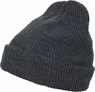 Czapki damskie - Flexfit Czapka z daszkiem Unisex Long Knit Beanie szary ciemnoszary jeden rozmiar 1545K - miniaturka - grafika 1