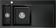 Zlewozmywaki - SystemCeram MERA 100 | komora LEWA | NERO 68 (czarny połysk) (50770168) - miniaturka - grafika 1