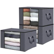 Meble modułowe i akcesoria - Organizer zestaw 3szt torba do szafy na pościel ubrania duży 90L - miniaturka - grafika 1