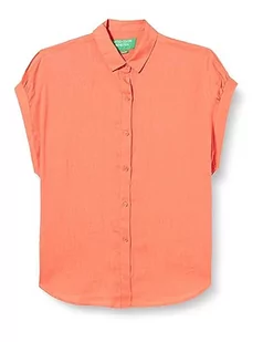 United Colors of Benetton Damska koszula 5bmldq03d, pomarańczowa 3h4, średnia, pomarańczowy 3h4, M - Koszule damskie - miniaturka - grafika 1