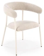 Krzesła - Beżowe nowoczesne krzesło tapicerowane T2-E22 - miniaturka - grafika 1