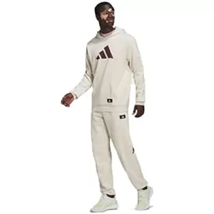 adidas Męskie spodnie M FI 3 bar, Wonder White, L - Spodenki męskie - miniaturka - grafika 1