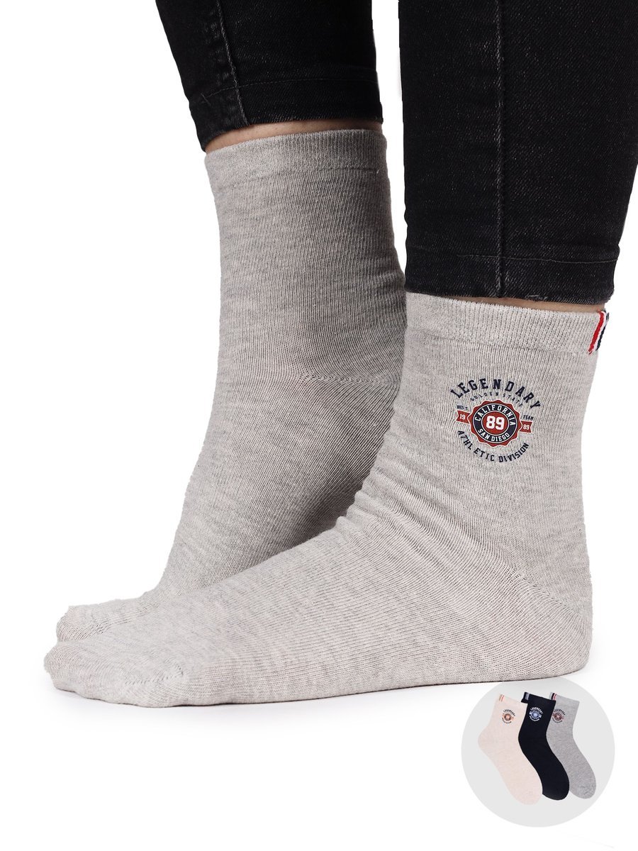 Skarpety dziecięce chłopięce bawełniane z napisem 3PAK 23-26 YOCLUB