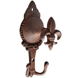 Uchwyt żeliwny rustykalny lilia 13,9 cm - Wieszaki i stojaki - miniaturka - grafika 1