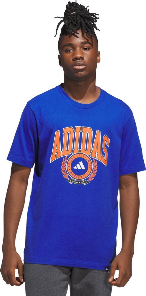 Adidas Koszulka męska adidas Varsity Crest niebieska JN2515 L