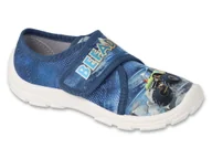 Buty dla chłopców - Trampki kapcie dziecięce chłopięce na rzepy granatowe Befado 974X564-29 - miniaturka - grafika 1