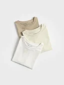 Bluzki dla niemowląt - Reserved - Bawełniany t-shirt 3 pack - jasnozielony - miniaturka - grafika 1