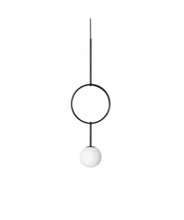 Wisząca lampa Isuulla A z czarnym, szklanym kloszem - Lampy sufitowe - miniaturka - grafika 1