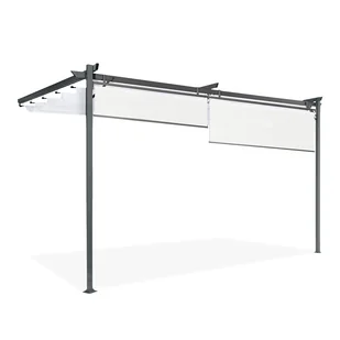 Pergola tarasowa przyścienna SPRINT WALL PLUS 4x2,7m Anthracite/White - HARDMAISTER - Kratki i pergole Pergola tarasowa przyścienna SPRINT WALL PLUS 4x2,7m Anthracite/White - HARDMAISTER - Kratki i pergole - miniaturka - grafika 1