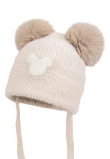 Dziewczęca czapka na zimę FULVIA z dwoma pomponami ivory - Czapki dla dzieci Dziewczęca czapka na zimę FULVIA z dwoma pomponami ivory - Czapki dla dzieci - miniaturka - grafika 1