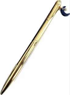 Paperchase- Długopis  złoty z granatową zawieszką księżyc Czarny - Długopisy - miniaturka - grafika 1