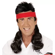 Ozdoby do włosów - OPASKA Z WŁOSAMI CZERWONA - miniaturka - grafika 1