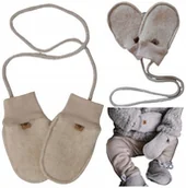 Rękawiczki dla dzieci - Rękawiczki dziecięce niemowlęce 0-12m jesienne zimowe Wełna Premium Zaffiro - miniaturka - grafika 1