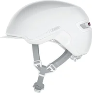 Kaski rowerowe - ABUS Urban Helmet HUD-Y - z magnetycznym, ładowalnym tylnym światłem LED i magnetycznym zapięciem - fajny kask rowerowy do codziennego użytku - dla mężczyzn i kobiet - biały (purystyczny), rozmiar L - miniaturka - grafika 1