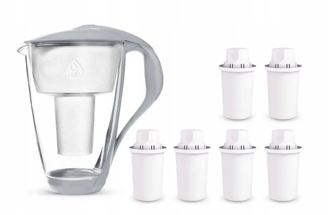 Szklany dzbanek filtrujący do wody Dafi Crystal (stalowy) 2 L