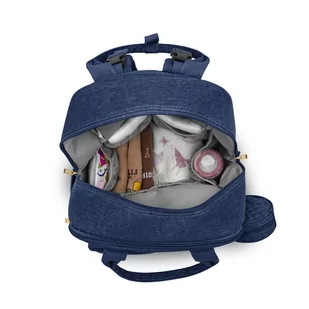 Feelo Mom Backpack Blue plecak dla mamy do wózka z matą do przewijania niebieski - Torby i organizery dla mam - miniaturka - grafika 3