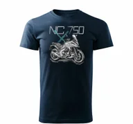 Koszulki męskie - Koszulka z motocyklem na motor Honda NC 750 X NC750X męska granatowa REGULAR L - miniaturka - grafika 1