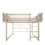Półki i regały dla dzieci - Łóżko niskie basic antresola kaszmir 90x200 cm - miniaturka - grafika 1