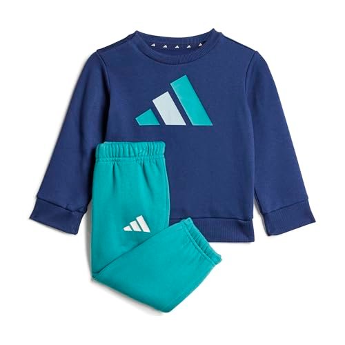 adidas Uniseks - niemowlęta ESSENTIALS JOGGER, dark blue/pure teal/halo mint, 0-3 Months