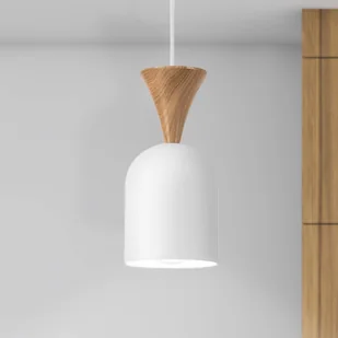 Lampa wisząca Nolan Lamkur, możliwość ściemniania, biały / opal, salon / jadalnia, metal, skandynawski - Lampy sufitowe - miniaturka - grafika 1