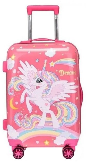 JEDNOROŻEC WALIZKA DZIECIĘCA KABINOWA PODRÓŻNA DLA DZIECI UNICORN SZYFR