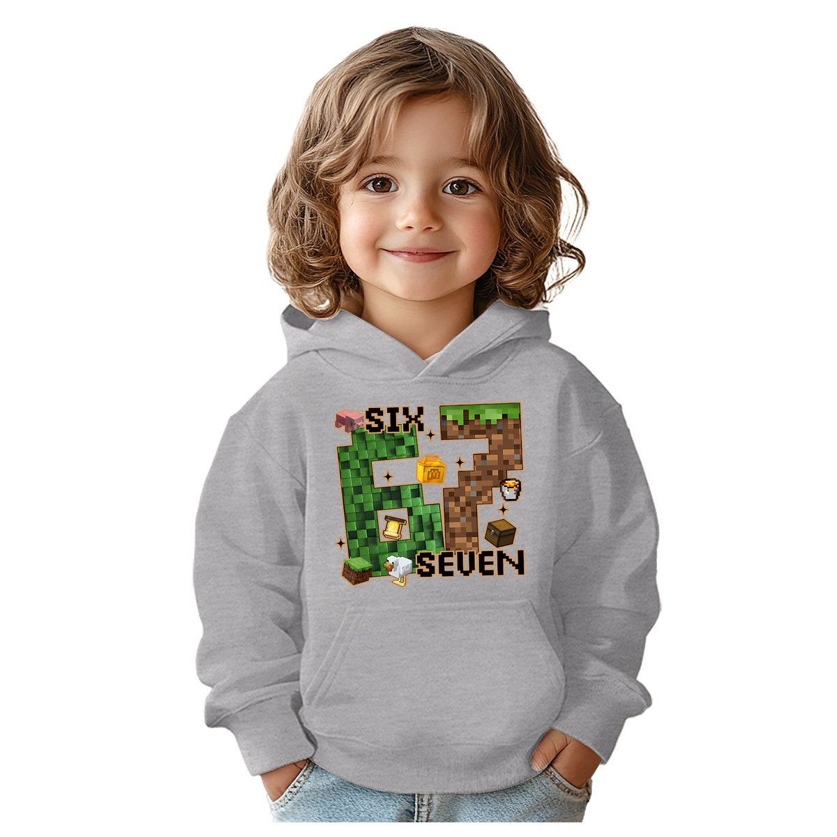 BLUZA DZIECIĘCA Z KAPTUREM 67 SIX SEVEN VIRAL 110-116 DLA DZIECKA PREZENT