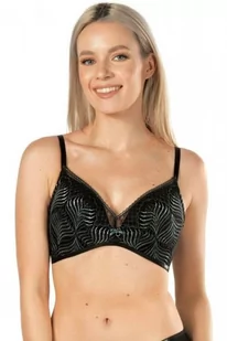 Nipplex Diana czarno-zielony biustonosz push-up - Biustonosze - miniaturka - grafika 1