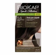 Farby do włosów i szampony koloryzujące - Biokap Nutricolor Delicato, farba koloryzująca do włosów, 5.8 kakao jasny kasztan, 140 ml - miniaturka - grafika 1
